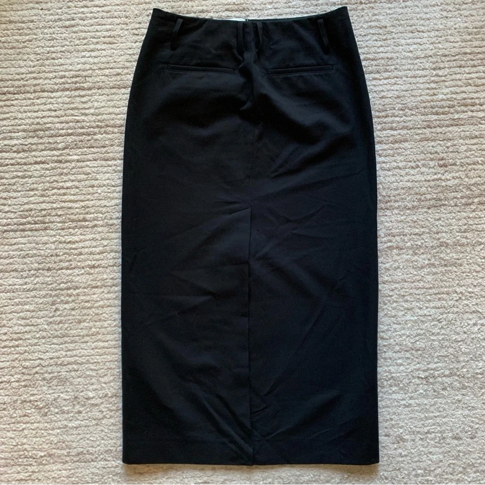 Vince Straight Fit Midi Trouser Skirt Black NWT Size 2